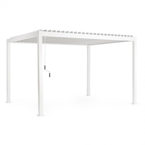 Pergola bioclimatica con tetto regolabile a lamelle frangisole 3x4 m