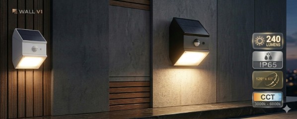 Série WALL V1 — Projecteur mural solaire CCT