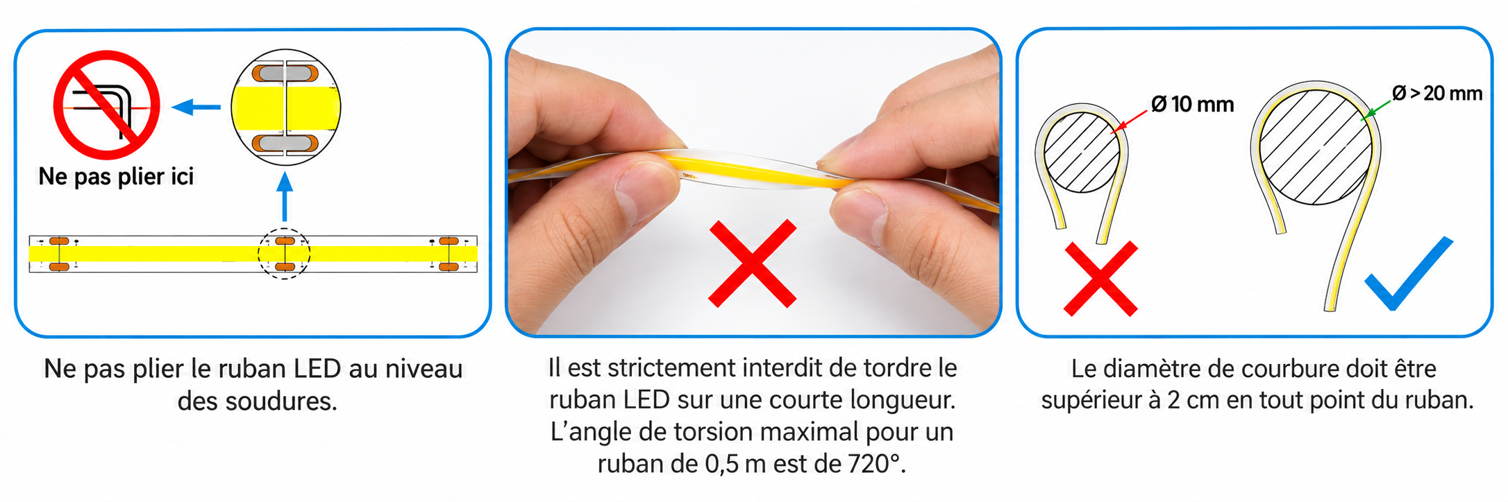 Guide d’installation Ruban LED COB Série FLY
