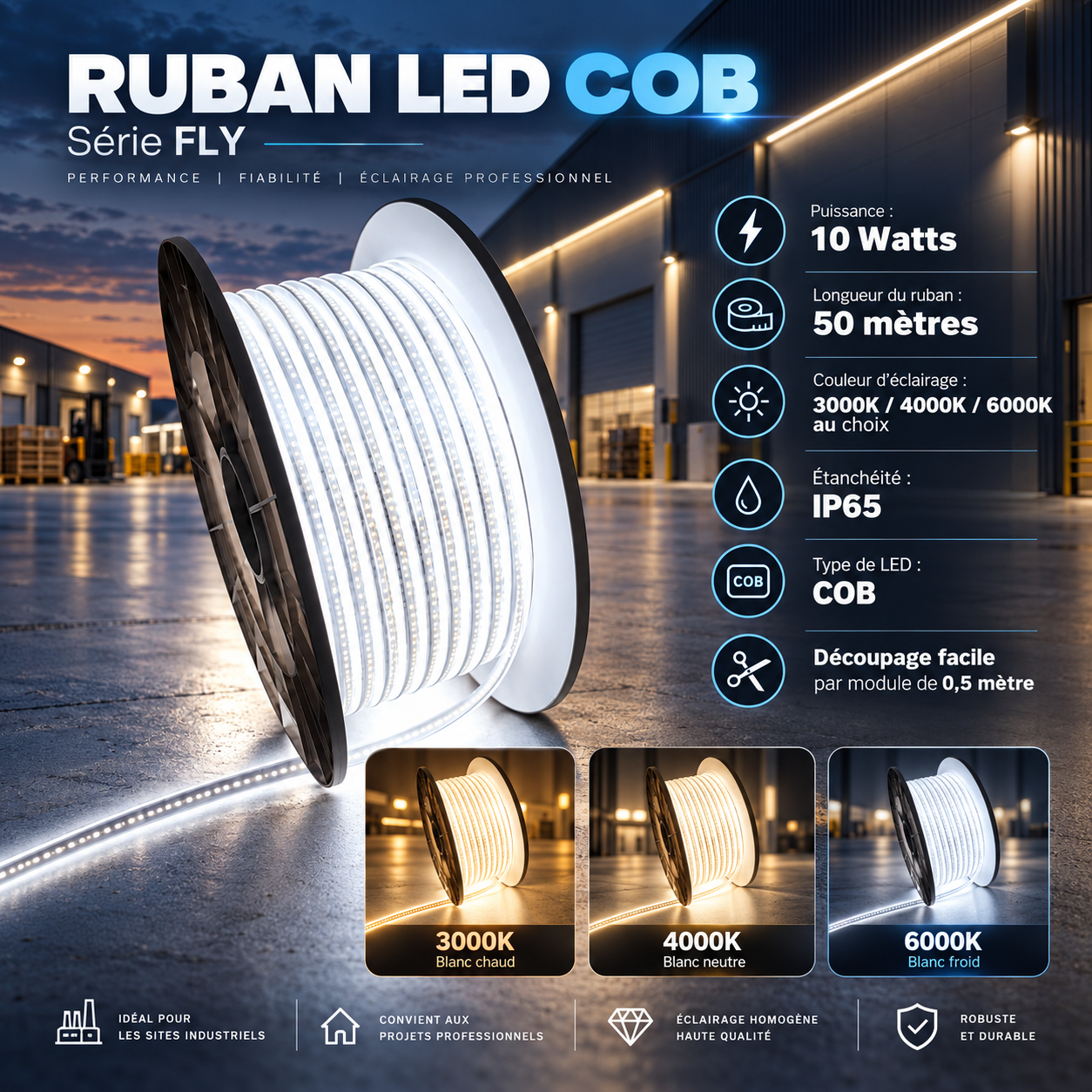 Ruban LED COB — Série FLY