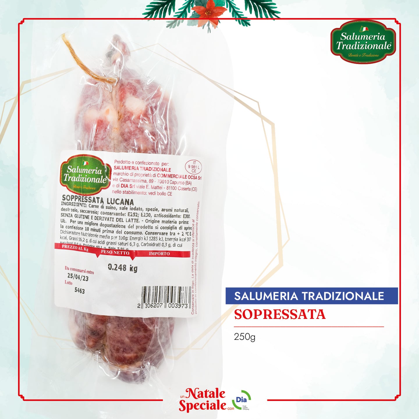 Soppressata Salumeria Tradizionale Natale 2022