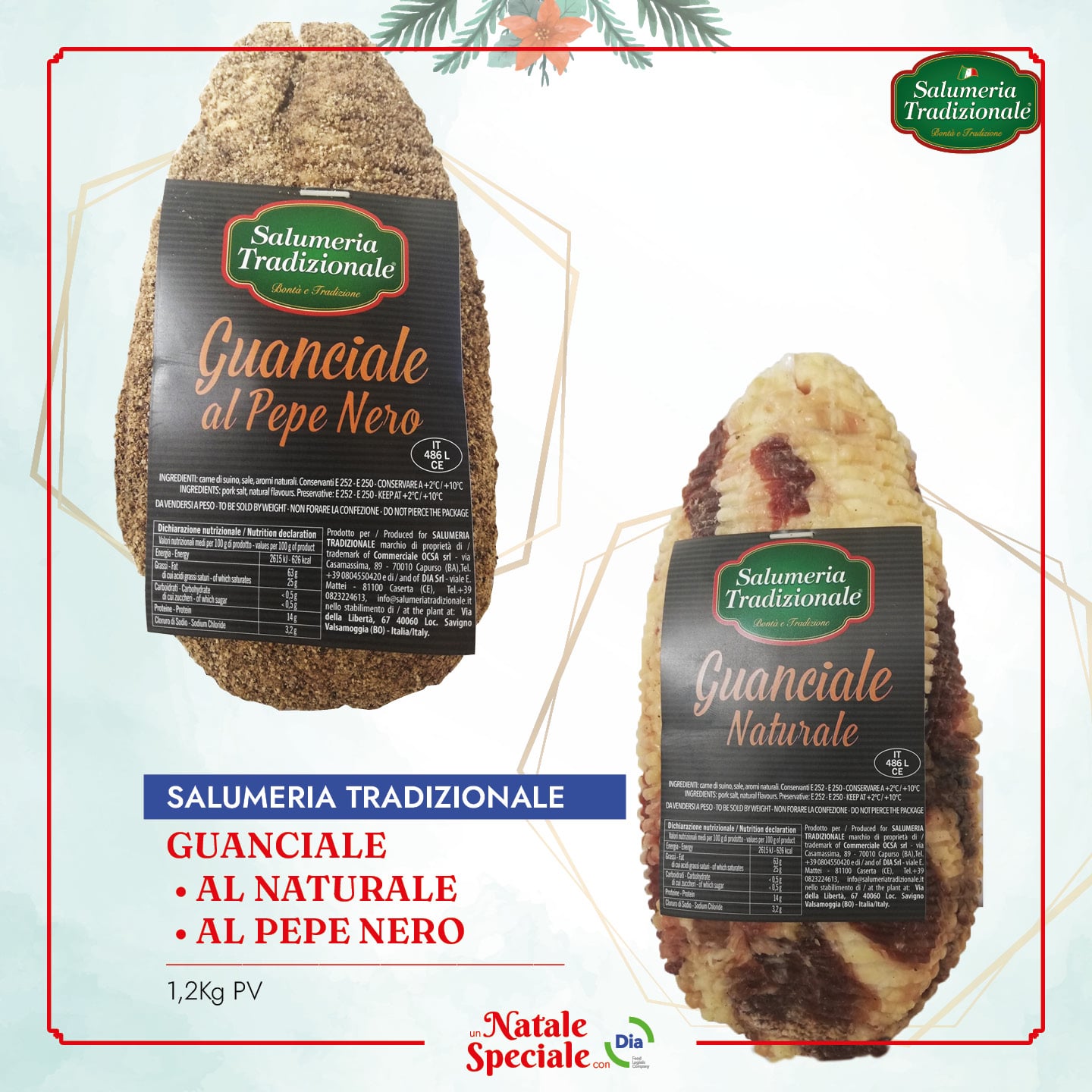Guanciale Salumeria Tradizionale Natale 2022