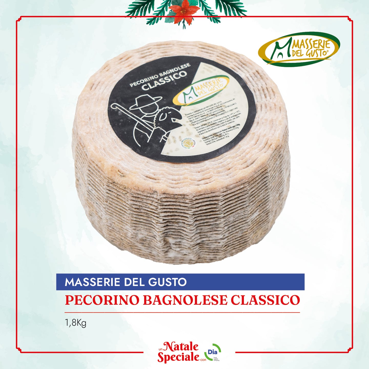 Pecorino Bagnolese di Masserie del Gusto Natale con Dia 2022