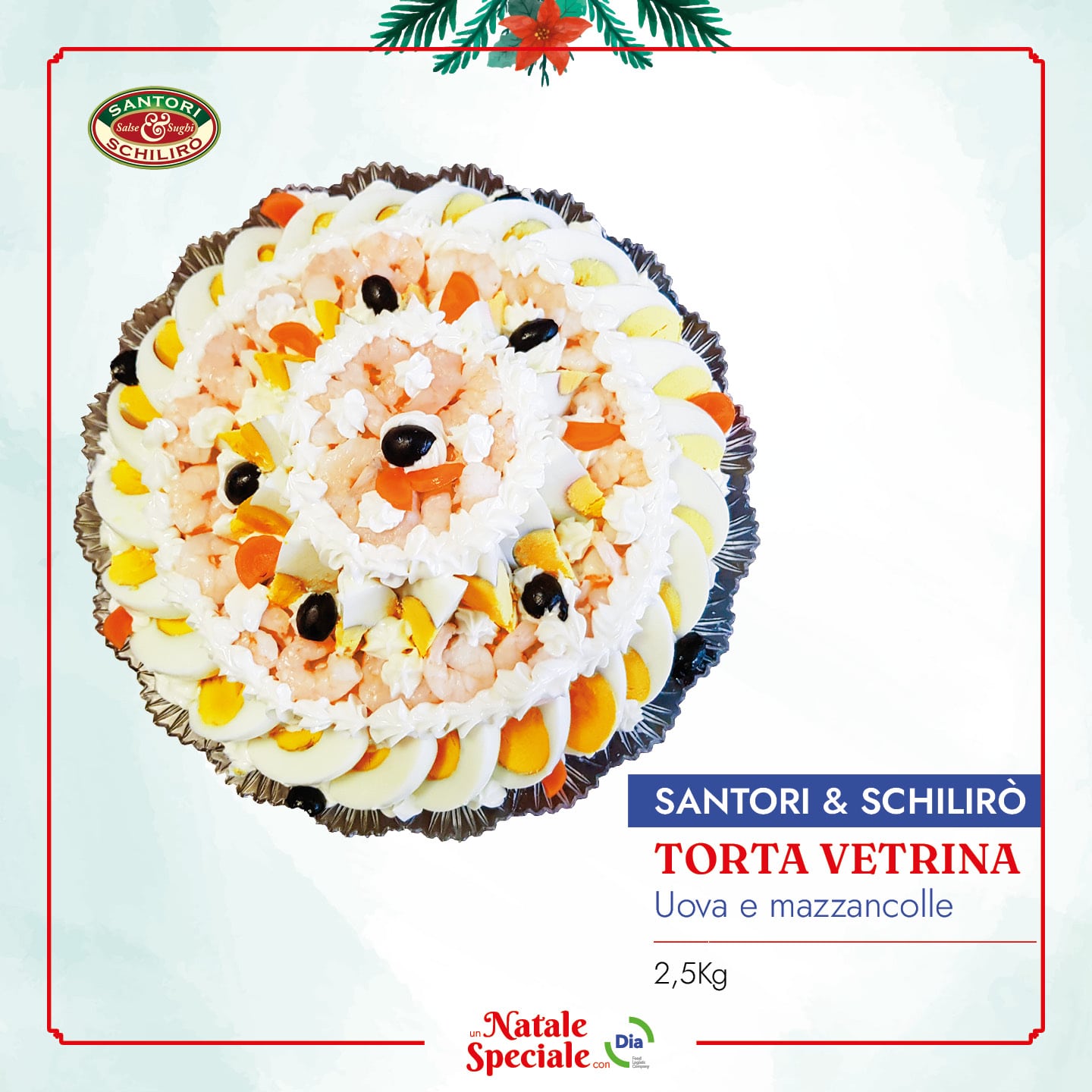 Torta Vetrina con Uova e Mazzancolle - Natale con Dia 2022