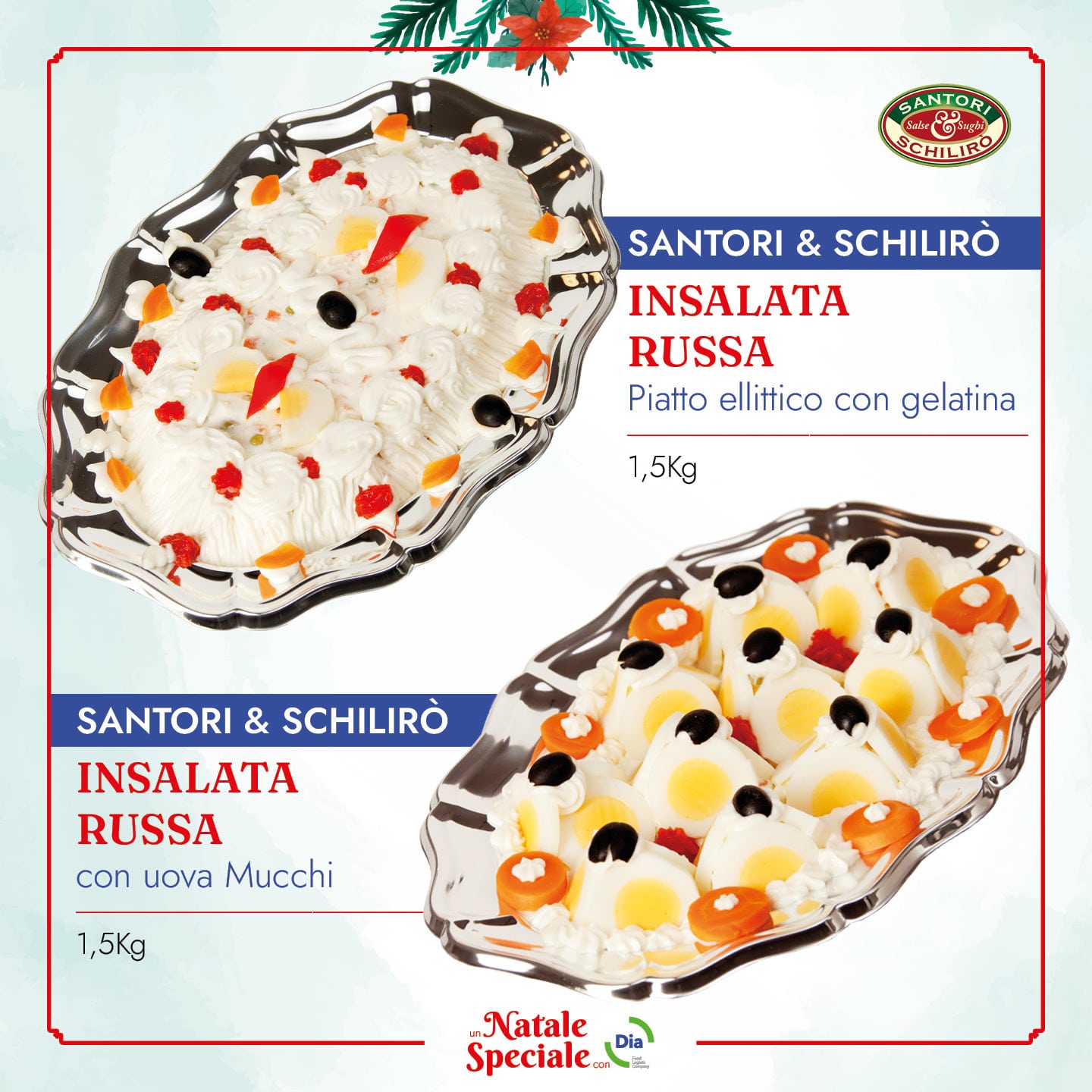 Insalata Russa con piatto ellittico, Gelatina e Uova