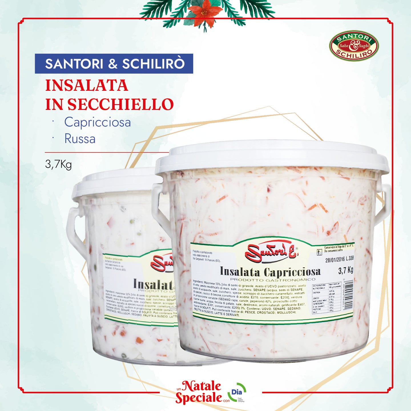 Insalata Russa e Capricciosa in secchiello - Natale con DiA 2022