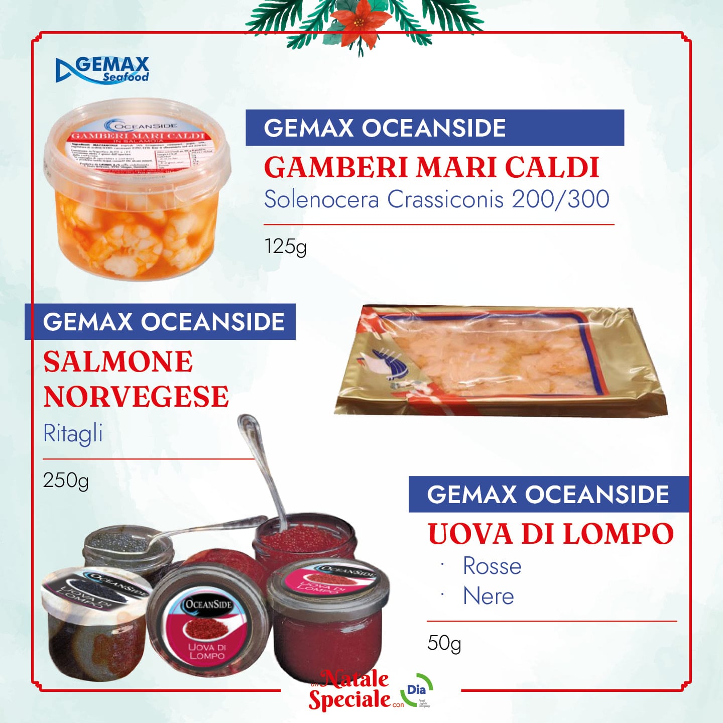 Gemax - Gamberi, Salmone, Uova di Lompo - Natale con Dia 2022