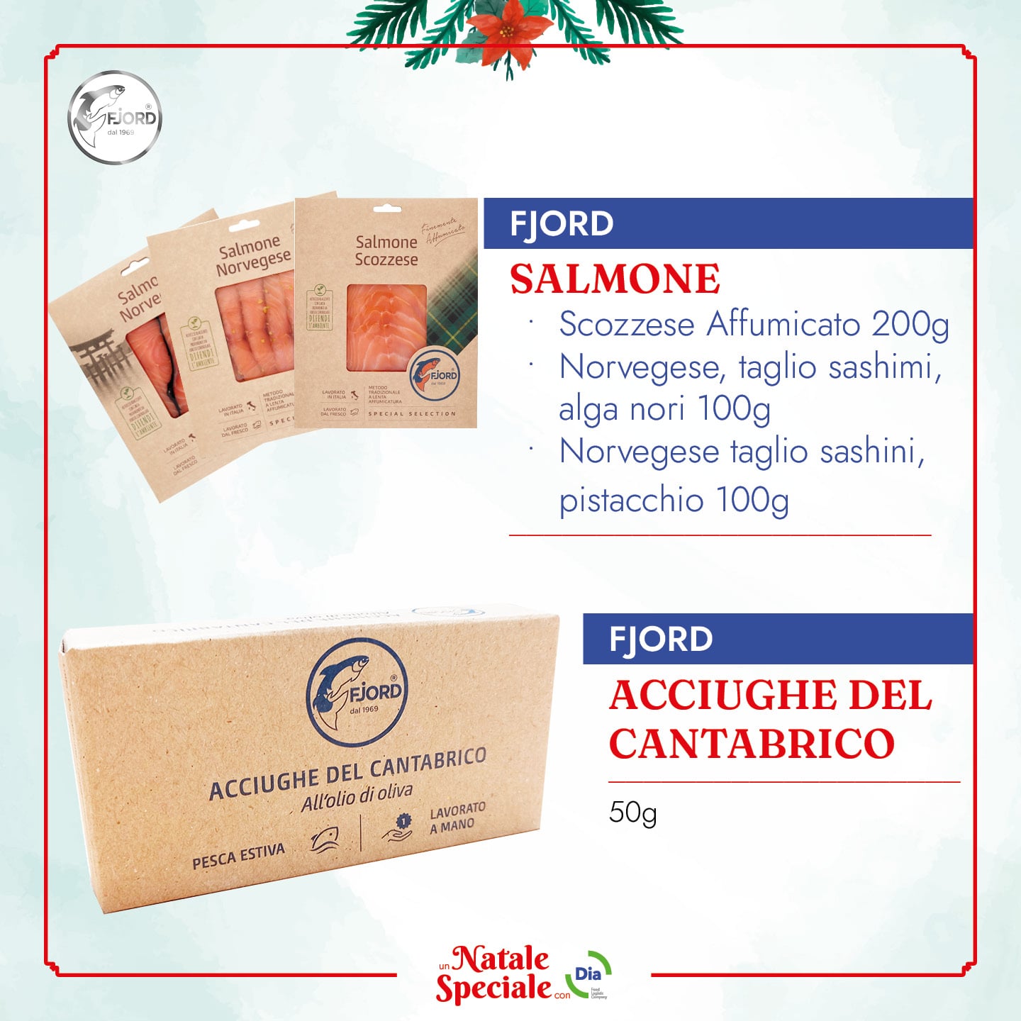 Fjord salmone e acciughe del cantabrico - Natale con Dia 2022