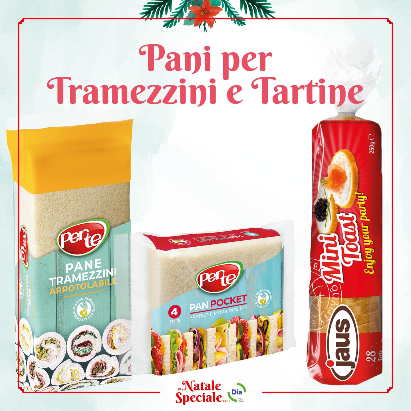 Pani per tramezzini e tartine - Per Te, Jaus - Natale con Dia 2022