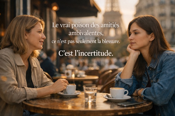 Le vrai poison des amitiés ambivalentes, ce n’est pas seulement la blessure. C’est l’incertitude