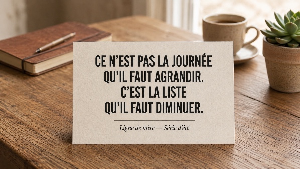 Quand les journées sont trop courtes, c’est la liste qu’il faut diminuer