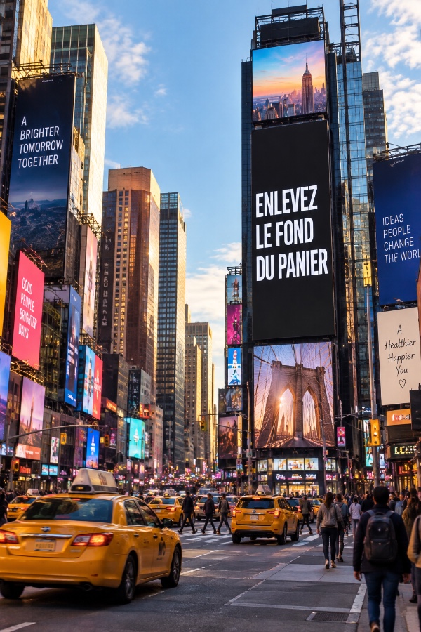 photos de timequare avec une belle affiche Enlevez le fond du panier
