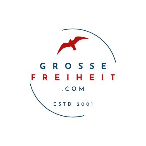 Logo grossefreiheit.com mit Vogel ausgebreiteten Flügeln