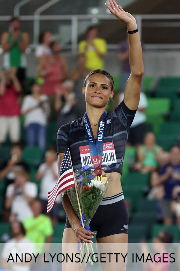 Sydney McLaughlin - During June's Olympic Trials, McLaughlin broke the world record in the women's 400m hurdles at 51.90 seconds.