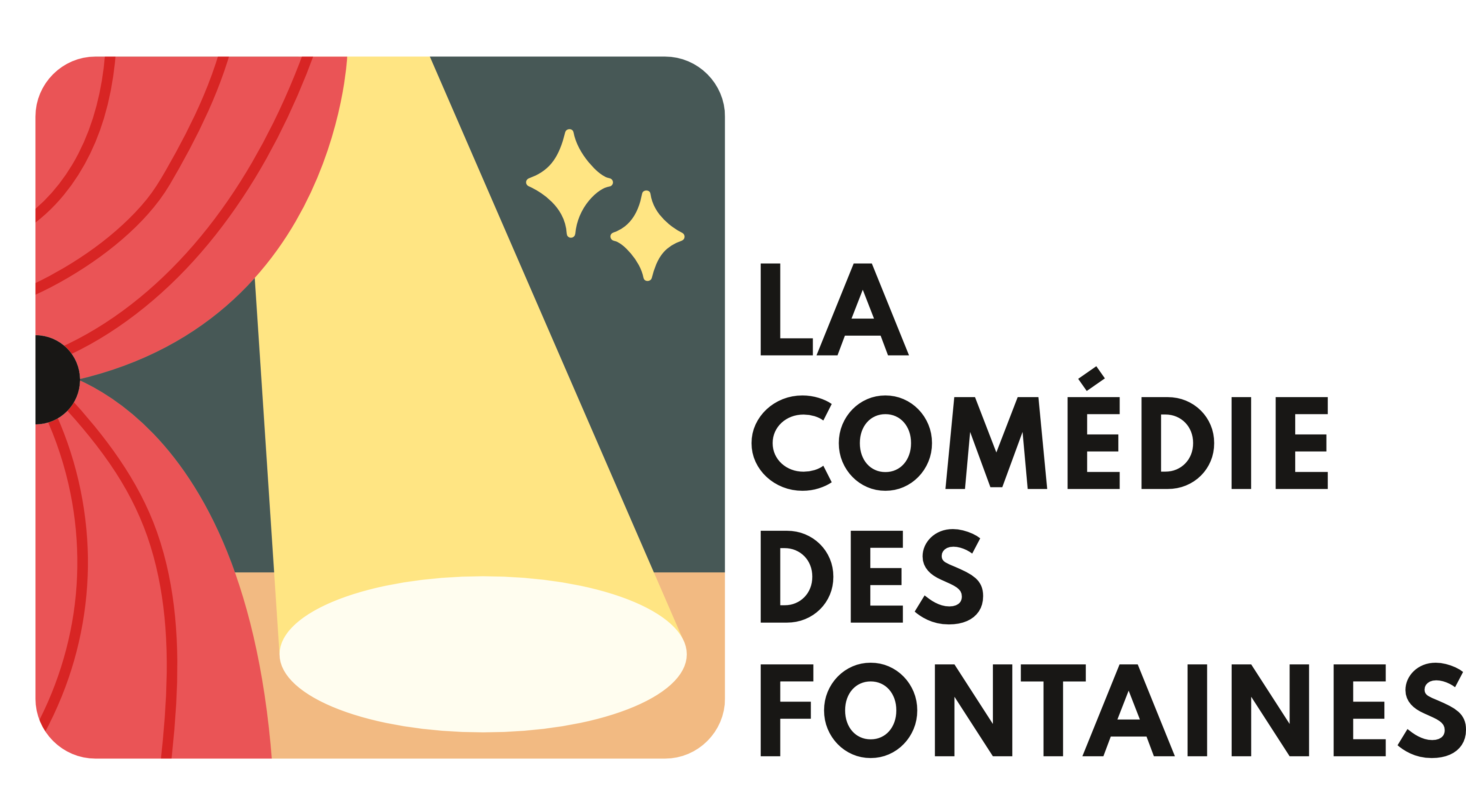 logo la comédie des fontaines