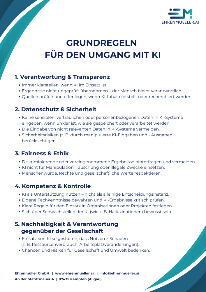 Grundregeln für den Umgang mit KI – Vorschau