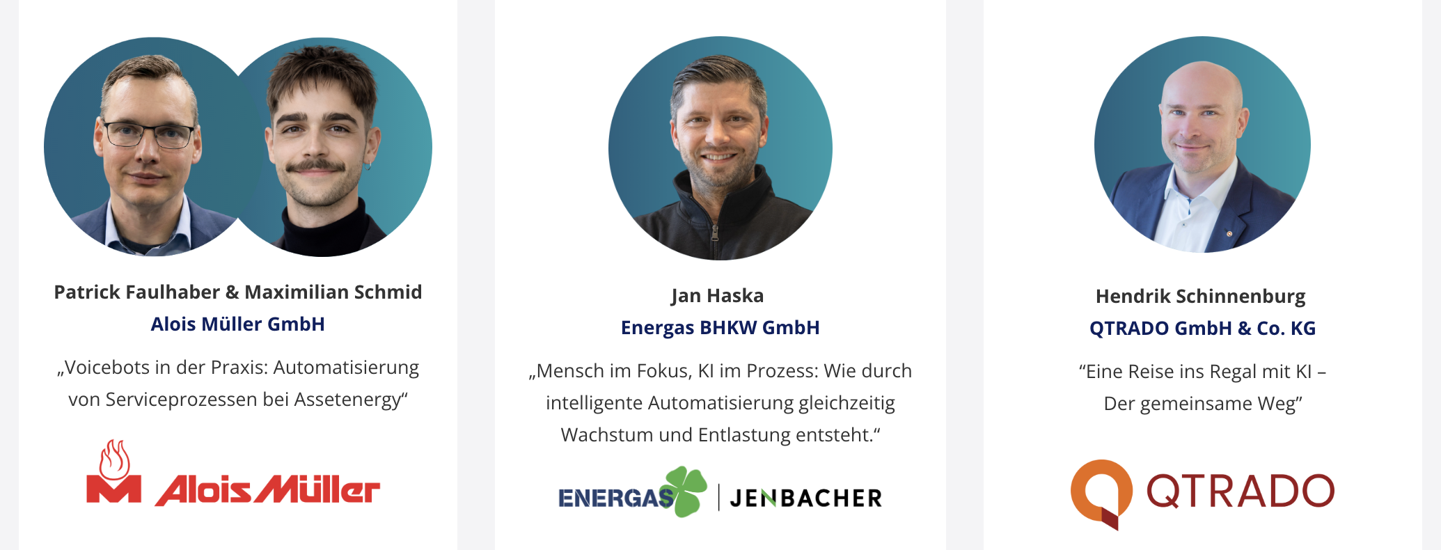 KI-Netzwerk-Event Grafik mit Speakern und Vorträgen