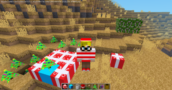 Des voxels et des cadeaux dans Minetest