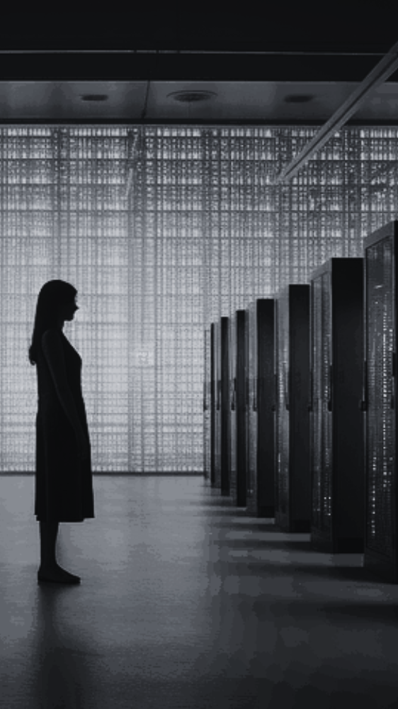 Une femme dans un data center - ©franganillo via Pixabay