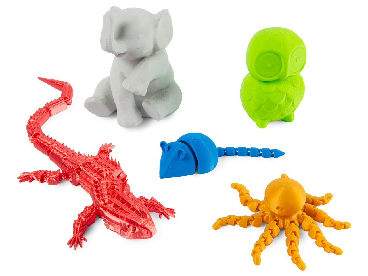 gedruckte Beispielobjekte