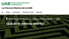 Capçalera del web de Ciència Oberta de la UAB