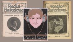 Muntatge de tres imatges relacionades amb la presència de les dones a la ràdio
