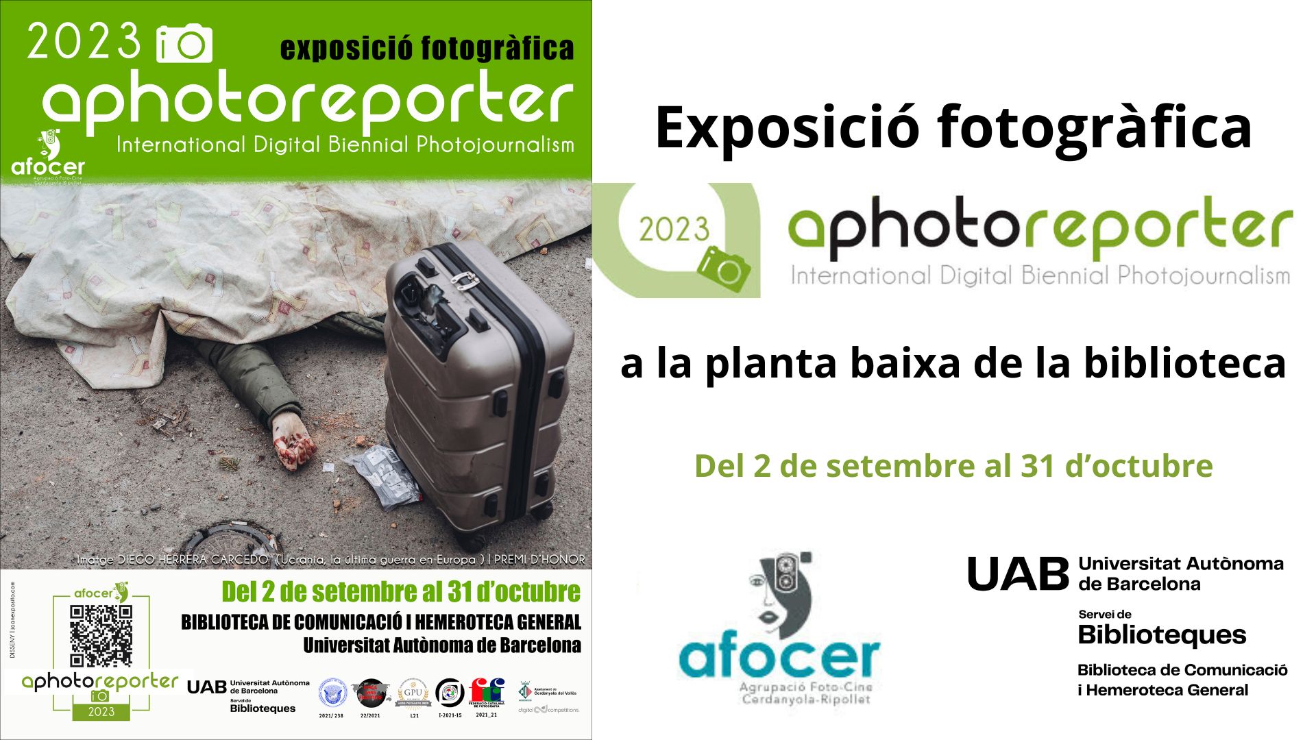 Cartell de l'exposició APhotoReporter 2023