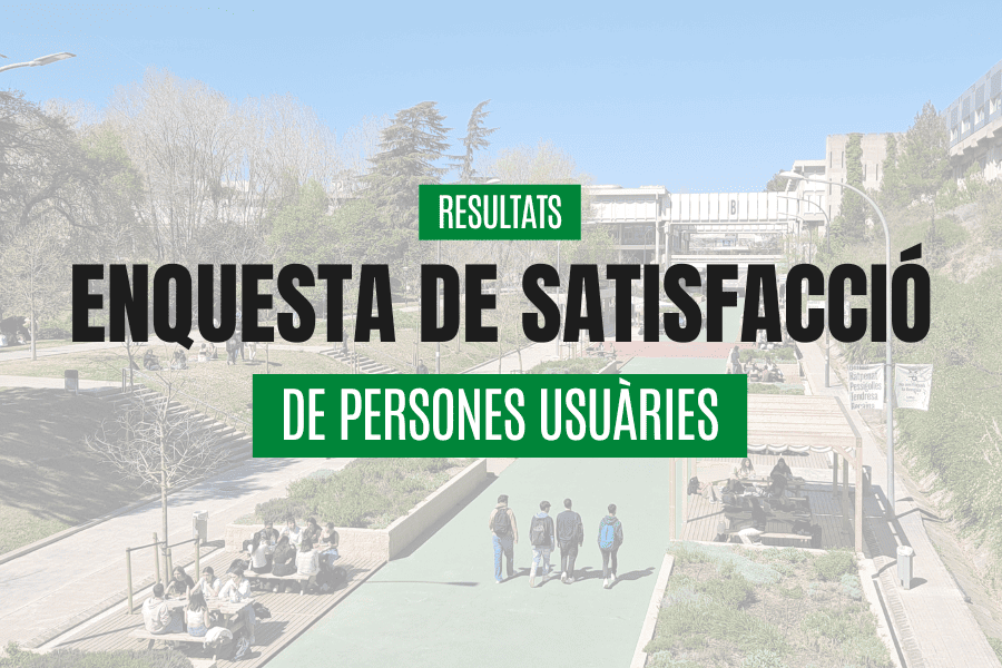 Portada de l'enquesta de satisfacció de les biblioteques UAB