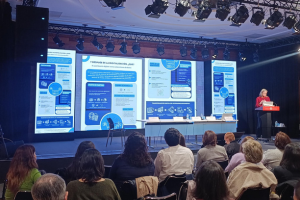 Marta Rial durant la presentació a la jornada CLARIAH-ES