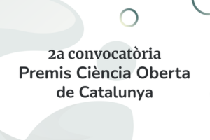 Cartell de la Segona convocatòria dels Premis Ciència Oberta de Catalunya
