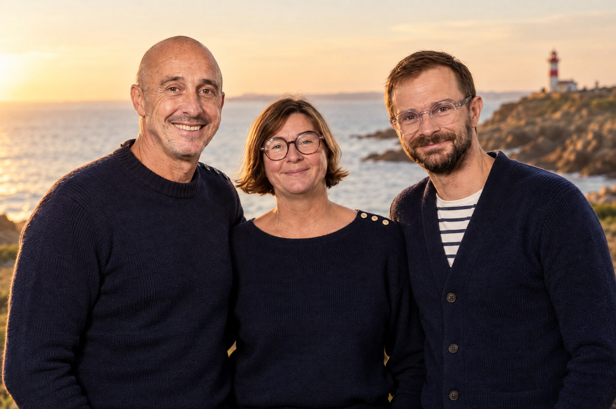 Agnès et Xavier Broise avec Alexandre PLANTEY