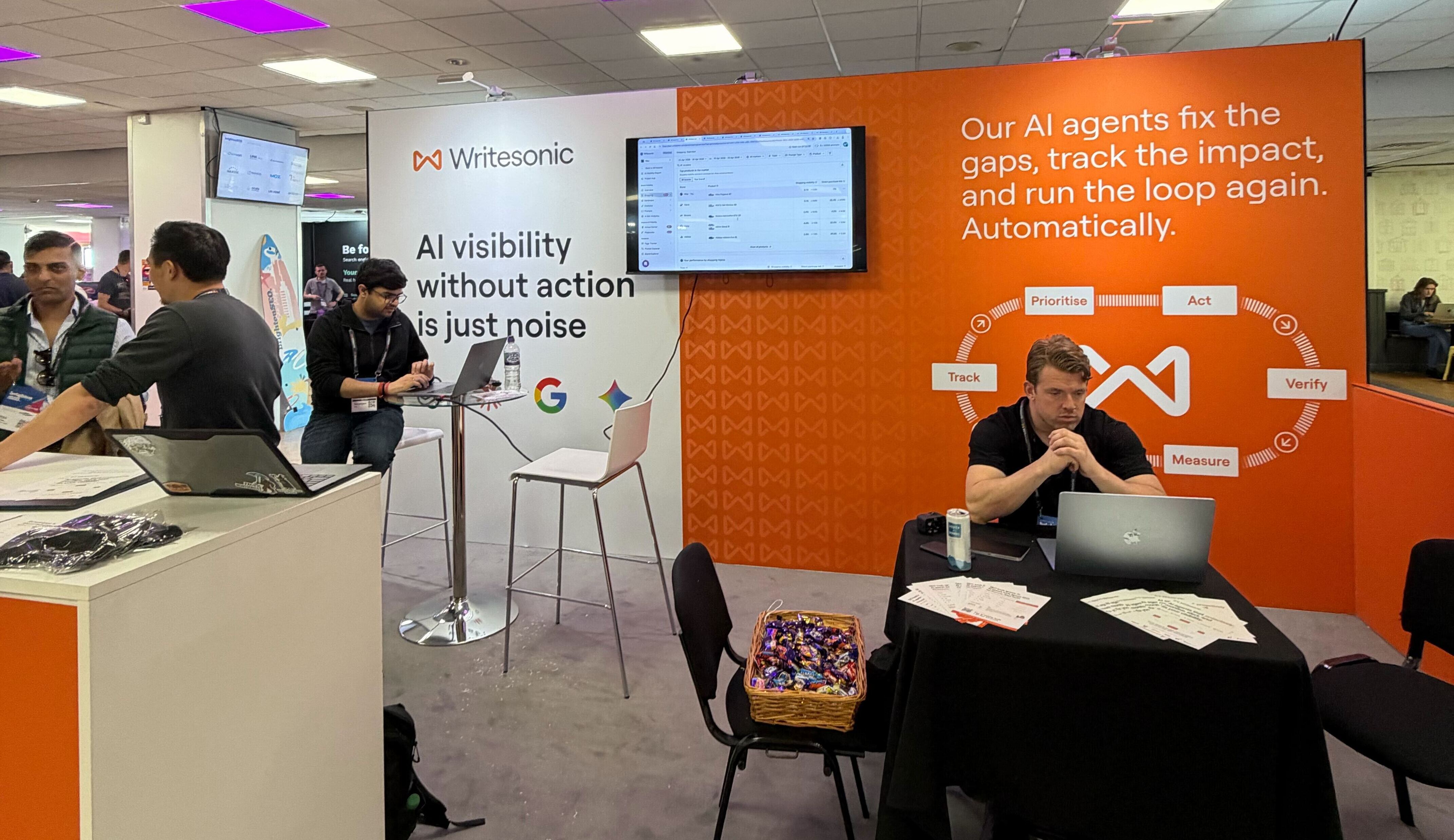 The Writesonic team at BrightonSEO