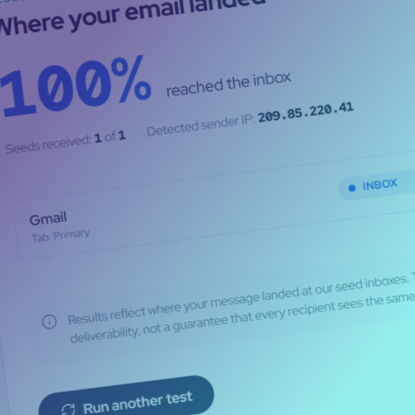 Inbox placement test