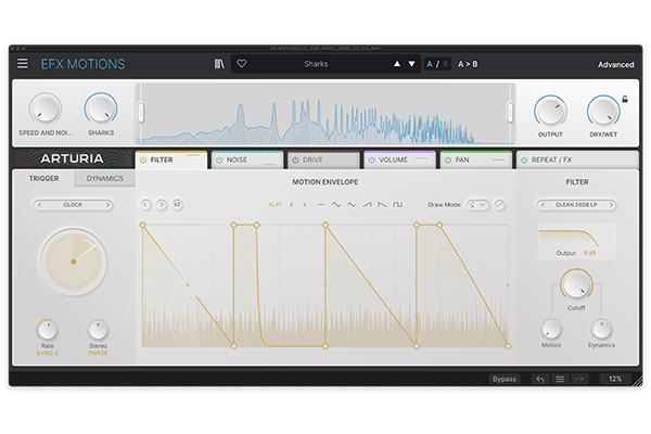 Efx MOTIONS interface