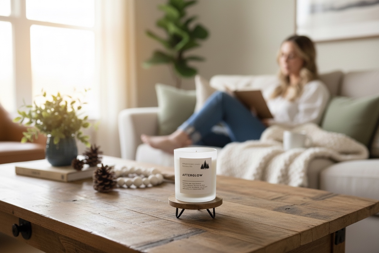 Soy wax candle — made in New England