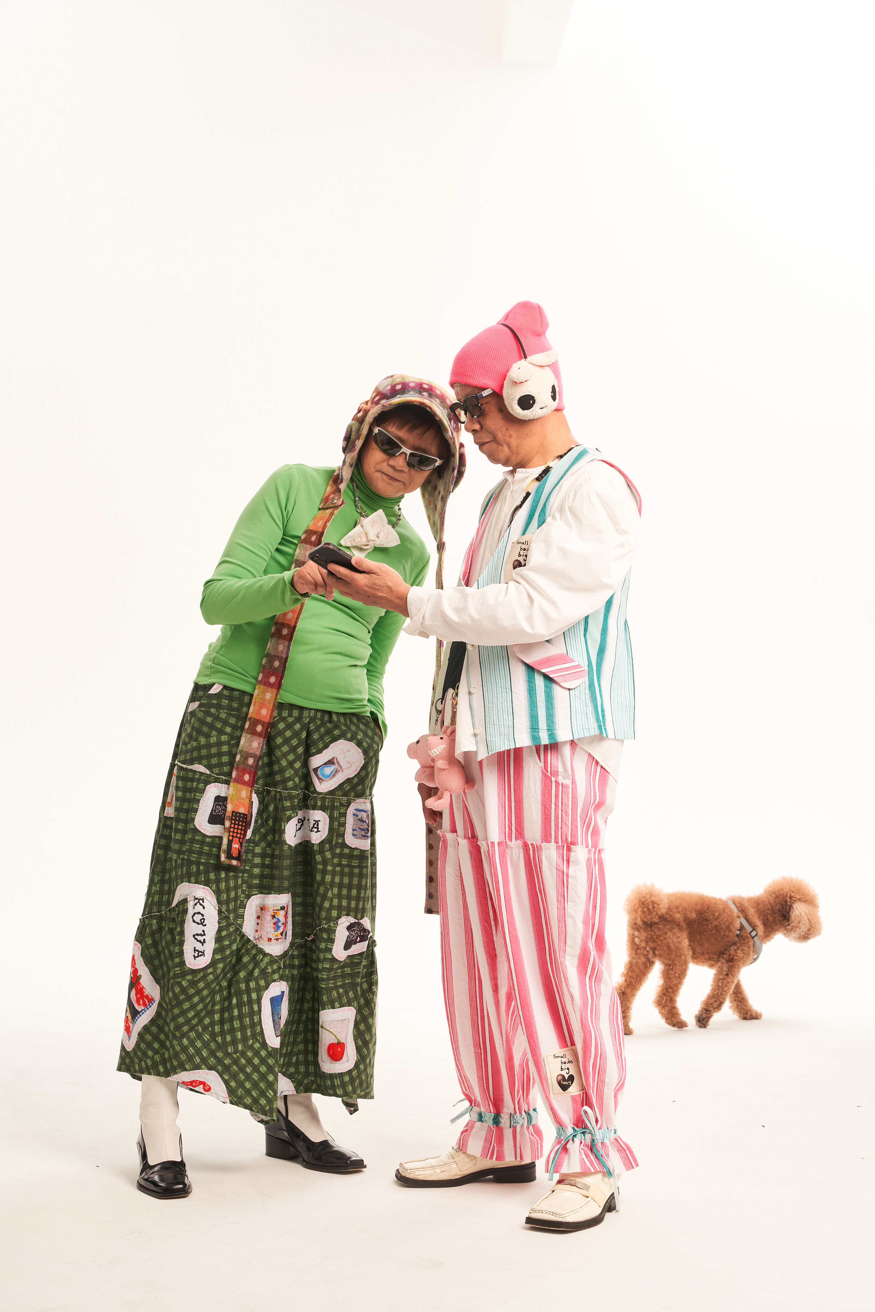 O1 Midi Skirt (Dali), Hifi Helmet, Red Stripe Vest