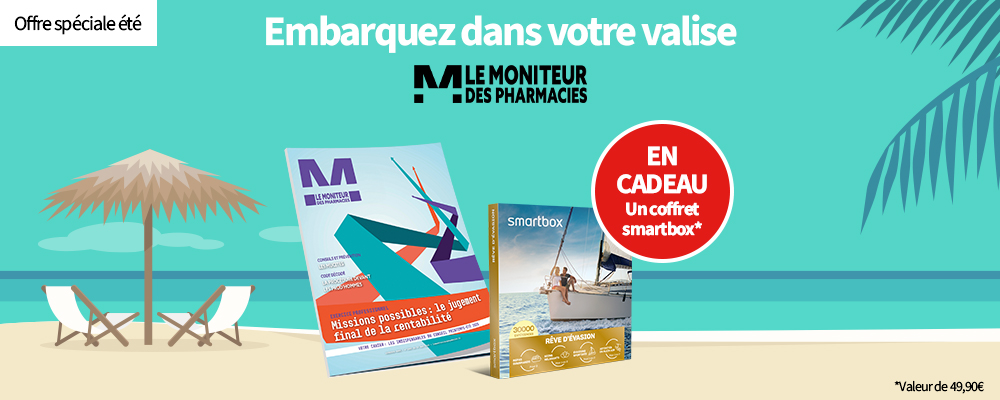 Embarquez dans votre valise Le Moniteur des Pharmacies, et recevez en cadeau un coffret Smartbox