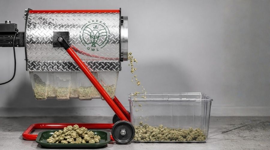 Trim CBD Orange Bud Green Owl : fragments floraux, trichomes et pistils issus de la manucure