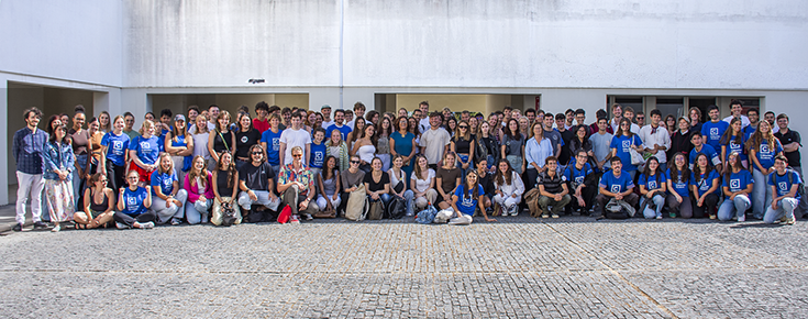 Fotografia de grupo dos estudantes
