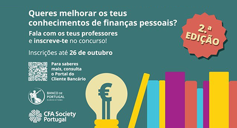 Título "Queres melhorar os teus conhecimentos de finanças pessoais?"