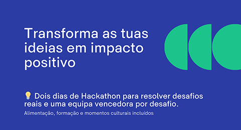 Título "Transforma as tuas ideias em impacto positivo"