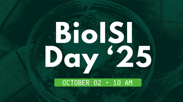 BioISI Day '25 Título "BioISI Day '25" e respetiva data/horário