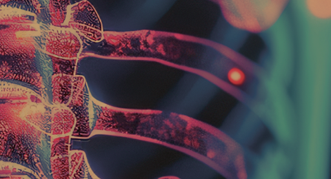 Representação de parte do esqueleto humano