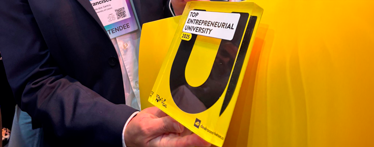 ULisboa recebeu esta terça-feira o galardão que assinala o primeiro lugar no ranking do empreendedorismo das instituições de ensino superior (fonte: Direitos Reservados)