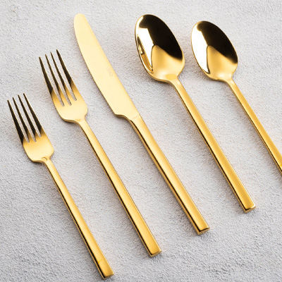 18/10 Gold Stainless Steel 20 Pc Flatware Set