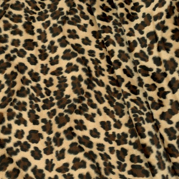 Leopard Tierfellimitat in Beige