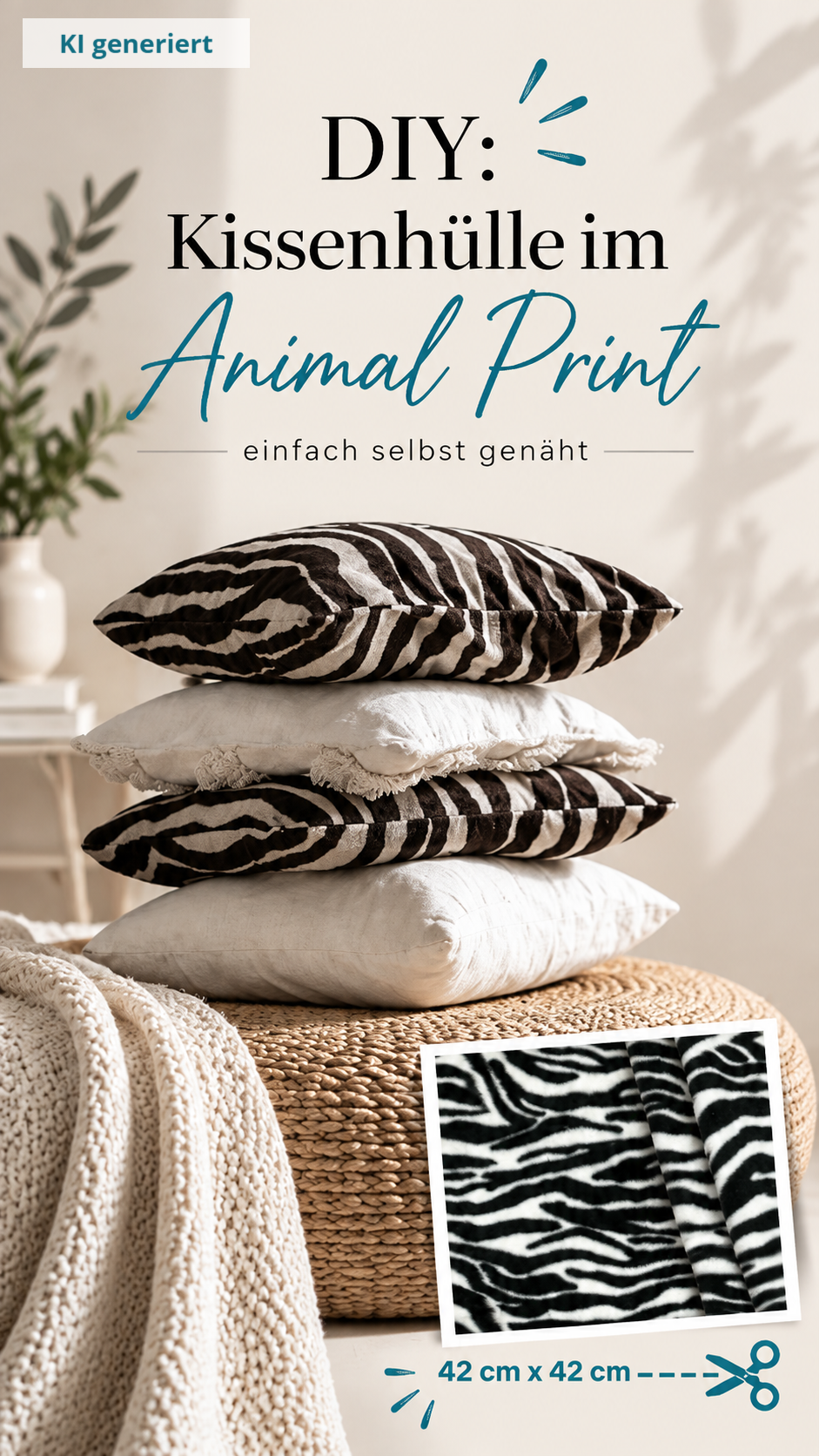 DIY Grafik zur Kissenhülle im Animal Print