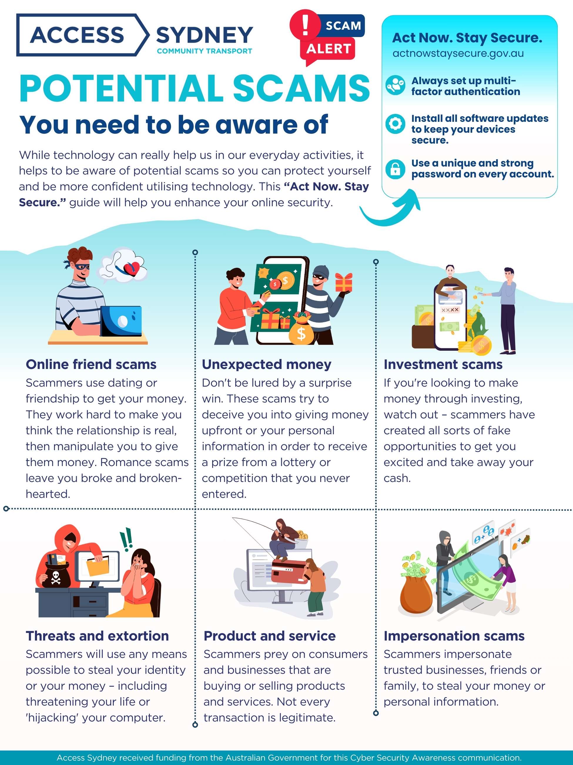 https://accesssydney.org.au/potential-scams-you-need-to-be-aware-of-cyber-security/