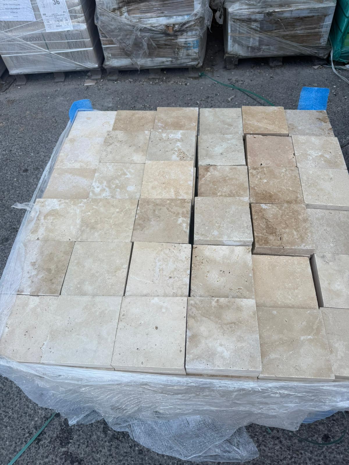 Pavés Travertin 15x15x3