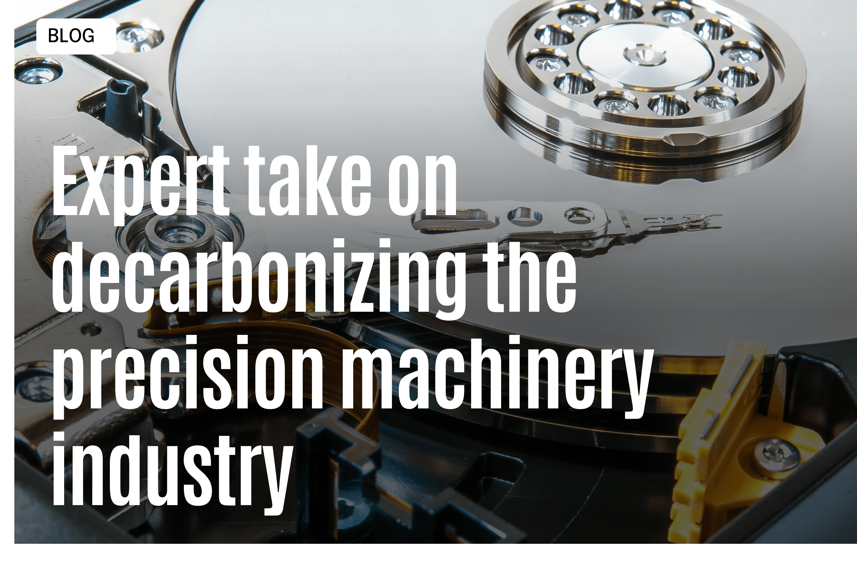 Decarbonizing precision machinery industry
